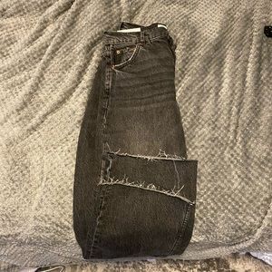 Zara 90s Full Length Black Jeans